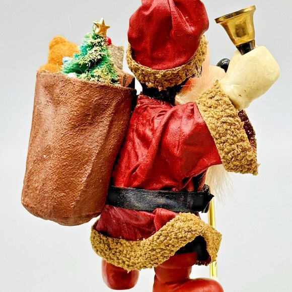 Santas World Kurt Adler Fabric Mickey Mouse Santa Figure Walt Disney 6 inch - Picture 7 of 11